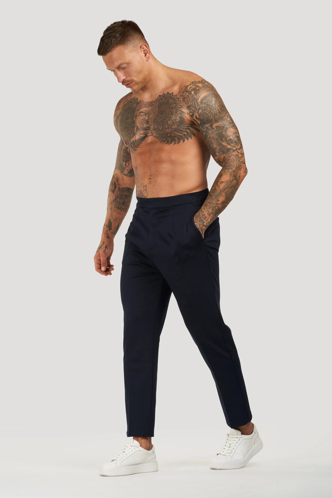 NAVY BLUE ALESSIO TROUSERS