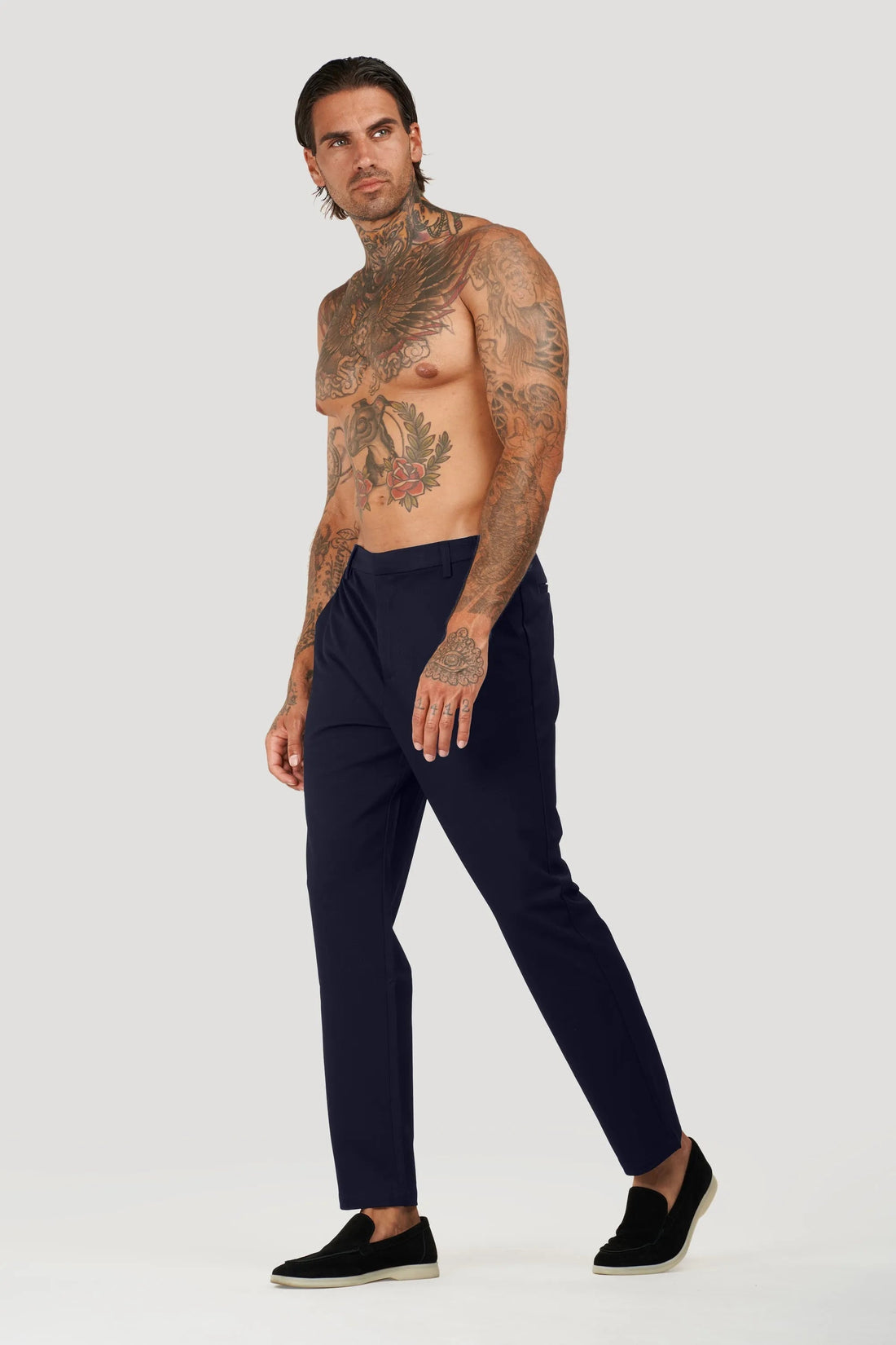 Navy Blue Silvio Trousers