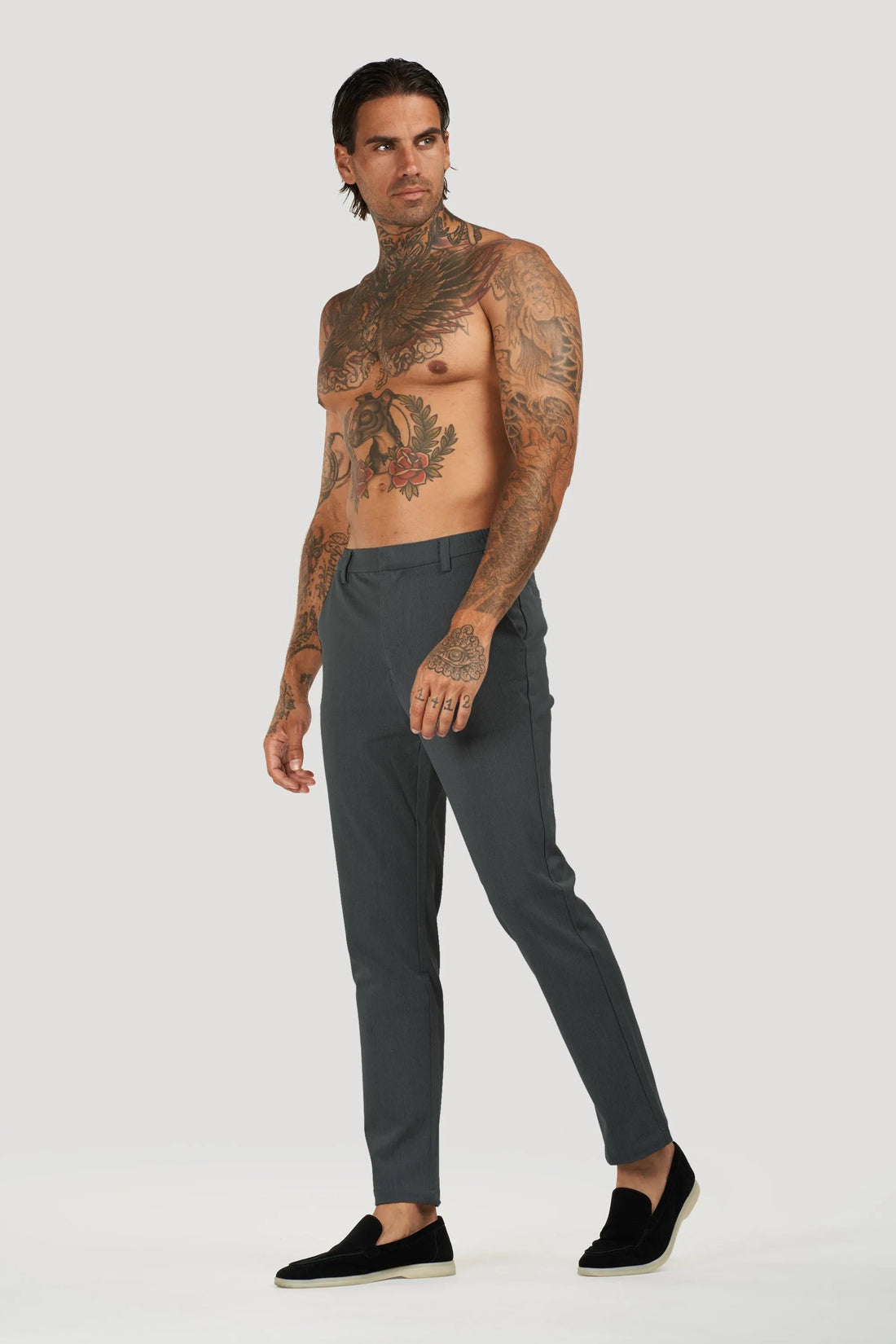 DARK GREY SILVIO TROUSERS